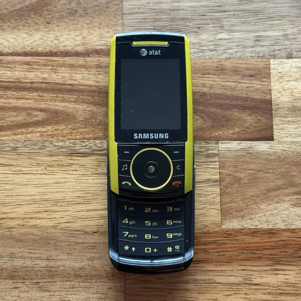 Samsung SGH-A737 Green & Black-AT&T Cellular Slider Phone Turns On WORKING